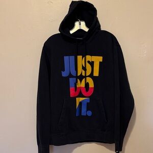 Nike Black Hoodie with Multicolor Print